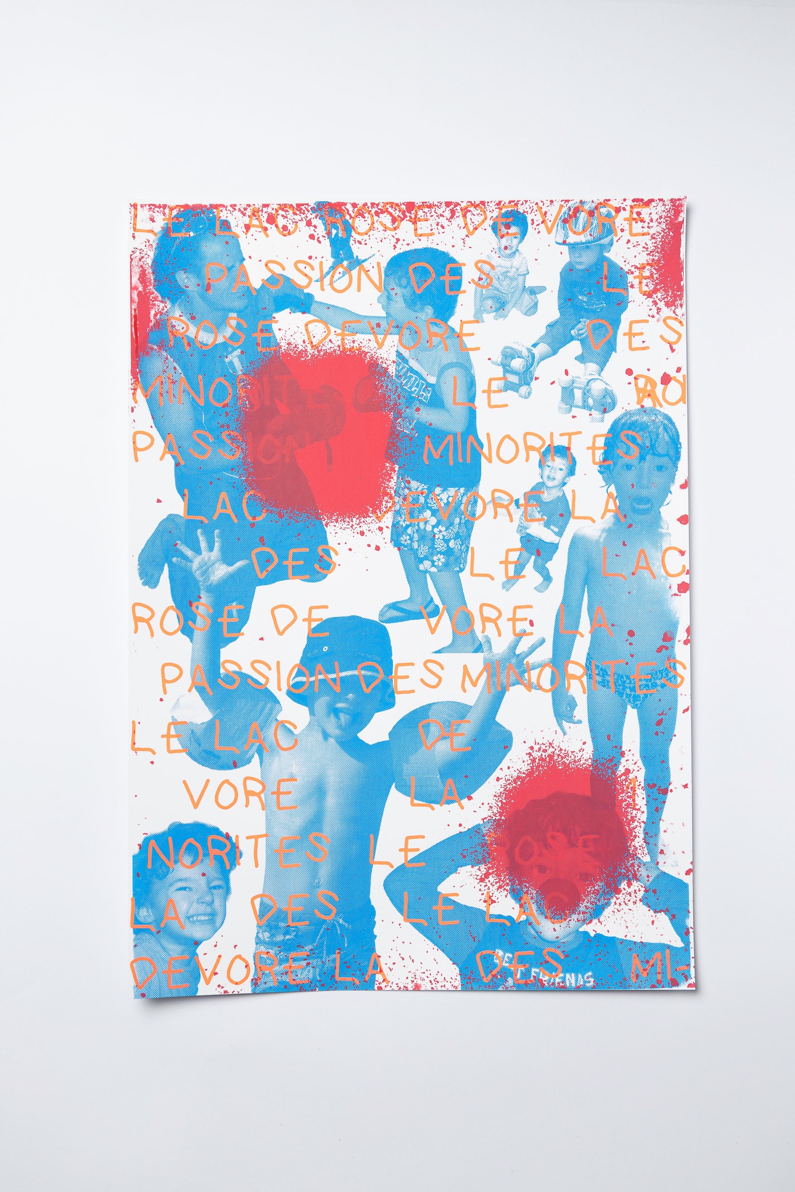 Concrete Love collective exhibition, silkscreen poster created by CEPV photography students