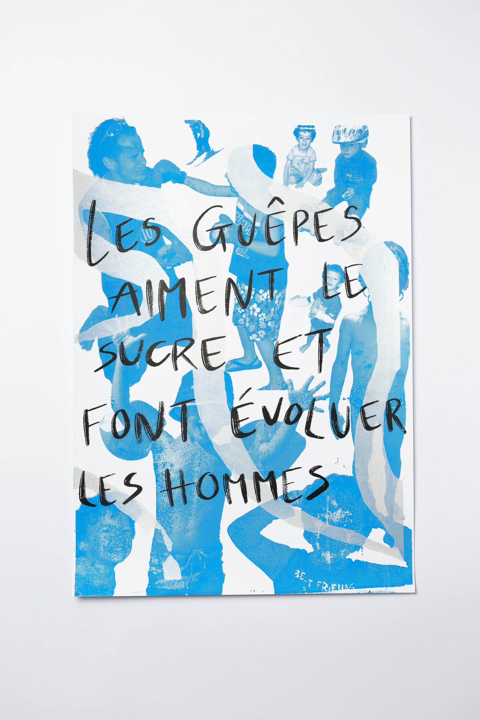 Concrete Love collective exhibition, silkscreen poster created by CEPV photography students
