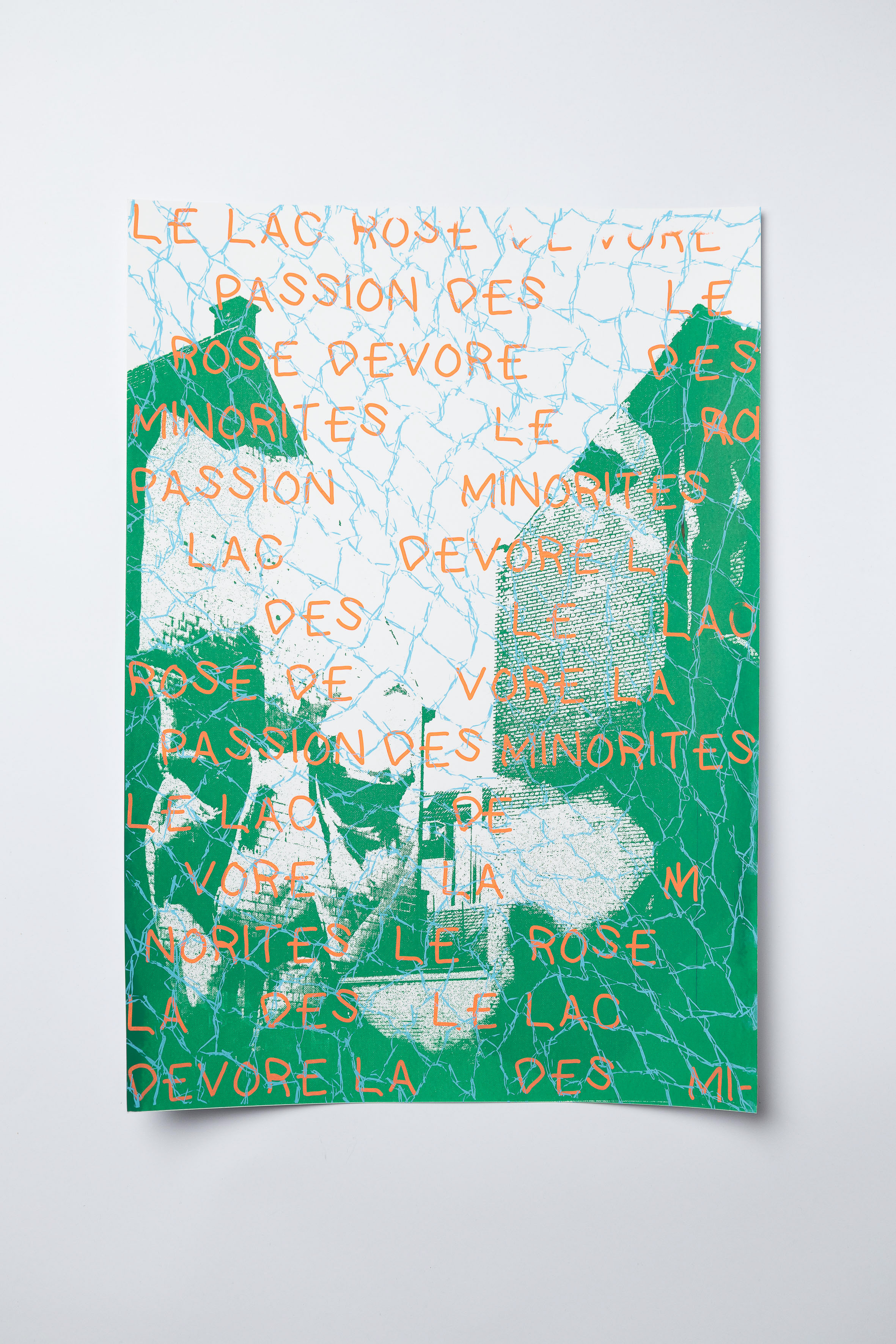Concrete Love collective exhibition, silkscreen poster created by CEPV photography students