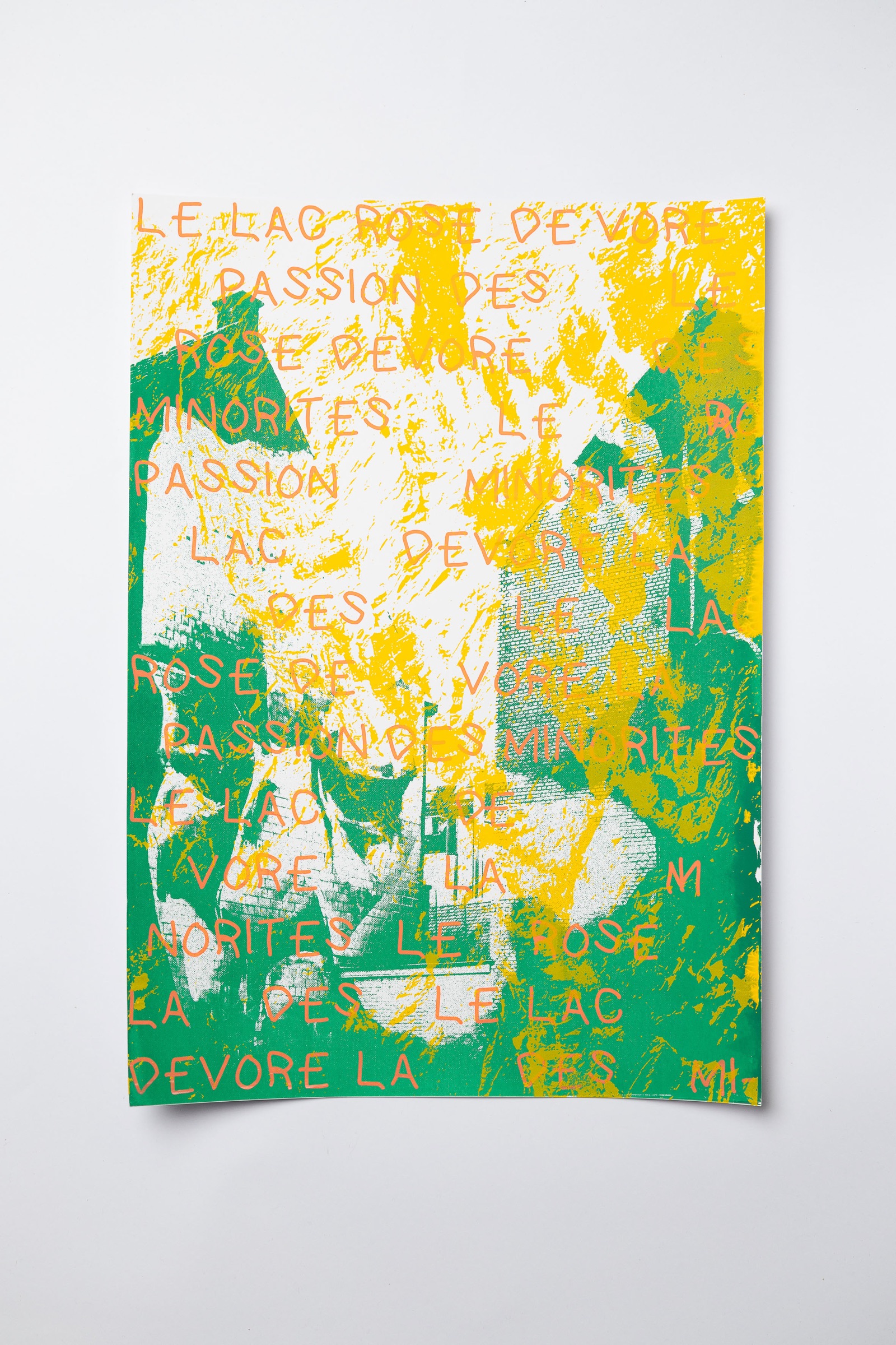 Concrete Love collective exhibition, silkscreen poster created by CEPV photography students
