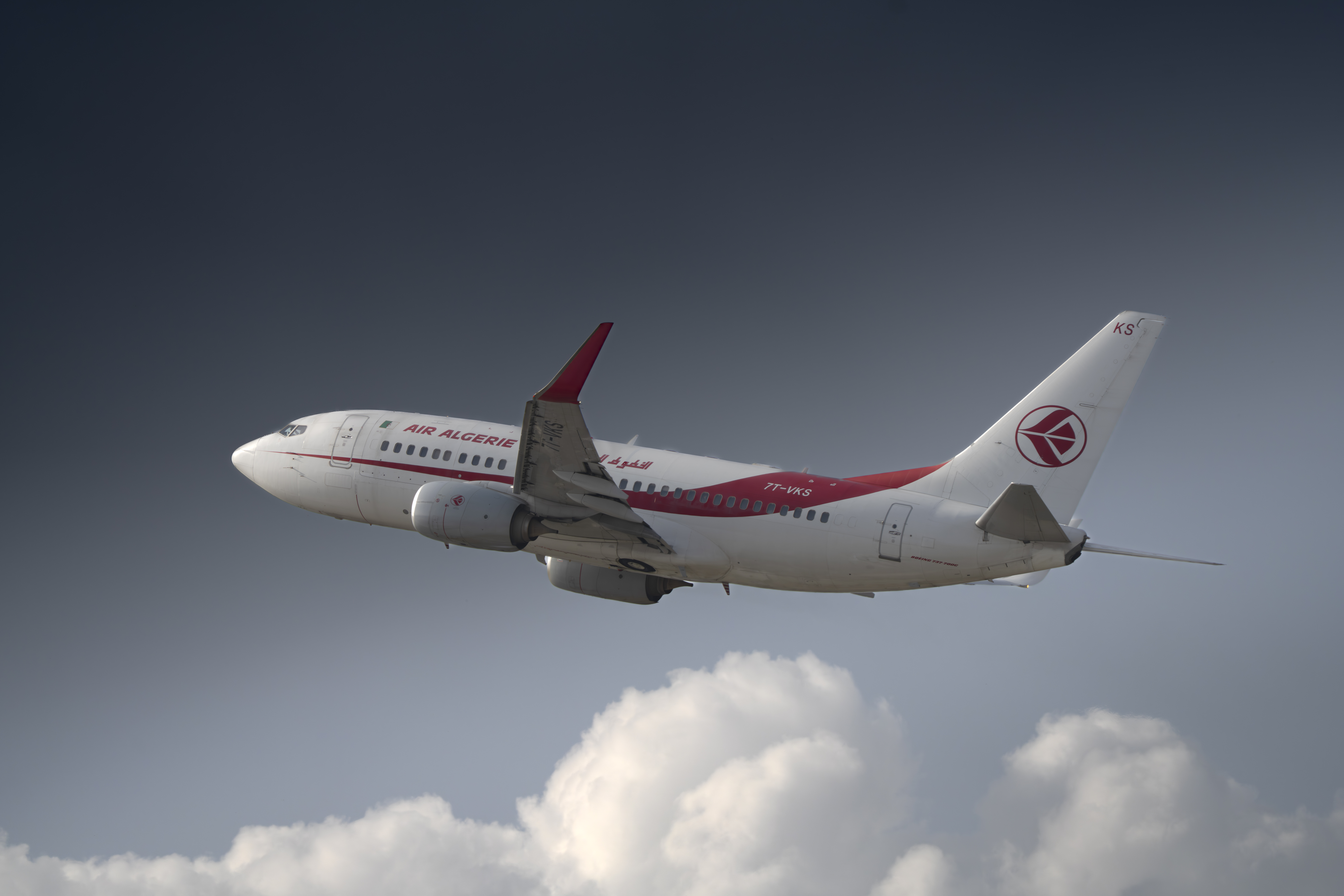 Airplane in the sky of geneva